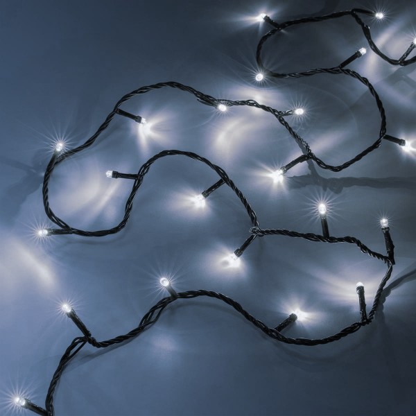 PROFI LED vianočné osvetlenie 12m reťaz, 120xLED, IP44, studená biela + časovač