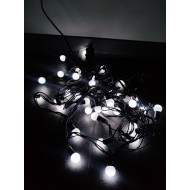 40LED vianočná reťaz CHERRY GULIČKY, 5m, IP20 - studená biela