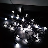 40LED vianočná reťaz CHERRY GULIČKY, 5m, IP20 - studená biela