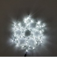 LED snehová vločka studená biela + studená biela FLASH efekt