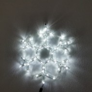 LED snehová vločka studená biela + studená biela FLASH efekt