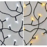 PROFI LED vianočné osvetlenie 10m reťaz 2v1, 100xLED, IP44, studená biela+teplá biela, 8 módov svietenia