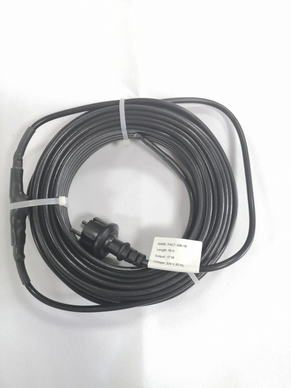 EXTRA PEVNÝ vykurovací kábel na ochranu proti mrazom s TERMOSTATOM IP68 17W/m - 2 m