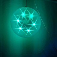 LED svietiaca GUĽA 20cm, RGB - viacfarebná