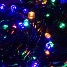 PROFI LED vianočné osvetlenie 30m reťaz so zeleným káblom, 300xLED, IP44, RGB - viacfarebné
