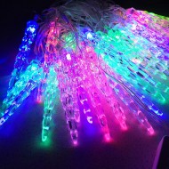 LED Vianočné cencúle, 40LED, 7,5m, IP20 - RGB viacfarebné