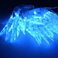 LED Vianočné cencúle, 40LED, 7,5m, IP20 - modrá