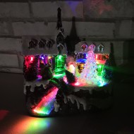 LED svietiaca krajinka na 3x AA batérie s možnosťou zapnutia vianočných piesní