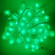 LED vianočné osvetlenie - snehové gule, 10m reťaz, 100xLED, IP20, zelená