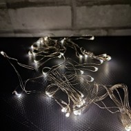 LED vianočné osvetlenie-MINI, 5m, 3xAA batérie, teplá biela