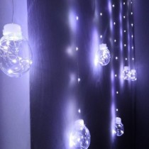 LED svetelný záves - GIRLANDA-GULE, 3m reťaz, IP20, studená biela