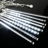 LED vianočné osvetlenie meteor, 8ks ( 50cm/ks ), padajúce hviezdy, IP44, studená biela