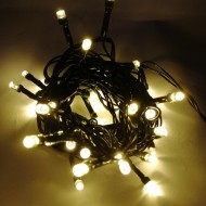 LED vianočné osvetlenie, 4 m reťaz, 50xLED, IP44 ,teplá biela