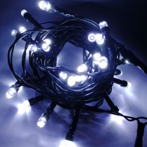 LED vianočné osvetlenie, 4 m reťaz, 50xLED, IP44 ,studená biela