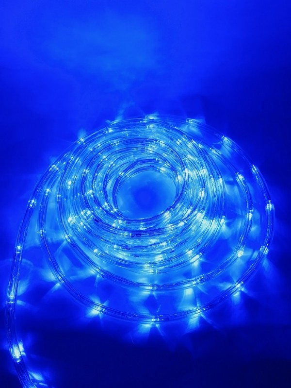 Vianočný LED svetelný had vonkajší, 8m, IP44, modrá