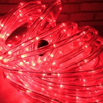 Vianočný LED svetelný had vonkajší, 17m, IP44, červená