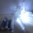 Vianočné dekoratívne osvetlenie - cencúle - 20x LED, 3m, 3xAA batérie, studená biela