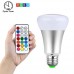 LED žiarovka RGB viacfarebná  + teplá biela, 10W 