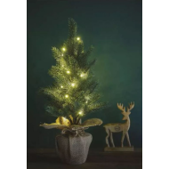 LED vianočný stromček  - svetelná dekorácia, teplá biela, 3x AA, časovač