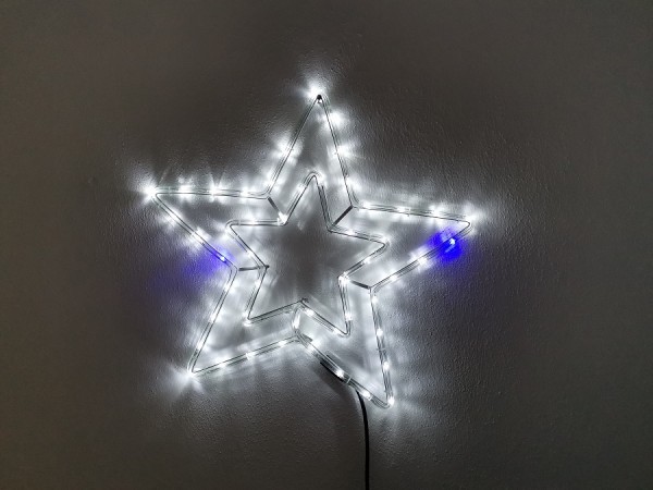 LED hviezda, chladná biela s FLASH efektom 