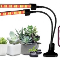 PROFI LED lampa so zabudovaným časovačom a stmievačom na všetky rastliny, sunlight+red, 12W, dvojramenná