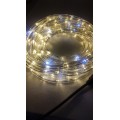 Vianočný LED svetelný had vonkajší, 8m, IP44, teplá biela + studená biela FLASH efekt