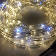 Vianočný LED svetelný had vonkajší, 8m, IP44, teplá biela + studená biela FLASH efekt