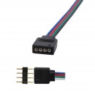 Klip napájacia spojka pre viacfarebné RGB pásiky + 4 PIN koncovka
